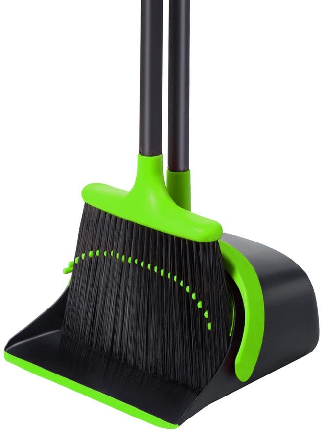 YANXUS Broom and Dustpan Set for Home, Upgrade 52" Long Handle Broom and Dustpan Set, Broom with Dustpan Combo Set for Home Kitchen Room Office Lobby Indoor Floor Cleaning - Image 1